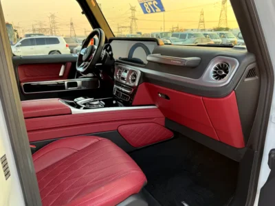 2022 Mercedes-Benz G-Class G 63 AMG 4.0L V8 Biturbo Petrol Engine White Red SUV Japanese Specs