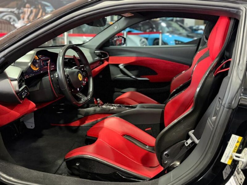 2023 Ferrari 296 GTB 3.0 Litres 6 Cylinders Plug-in Hybrid Engine Black Red Coupe GCC Specs