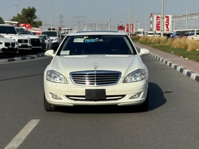 2008 Mercedes-Benz S-Class S 550 AMG 8 Cylinders Petrol Engine White Black Sedan Clean Title