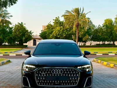 2022 Audi A8 L 55 TFSI quattro 6-cylinder Turbocharged Petrol Engine Black Beige Sedan GCC Specs