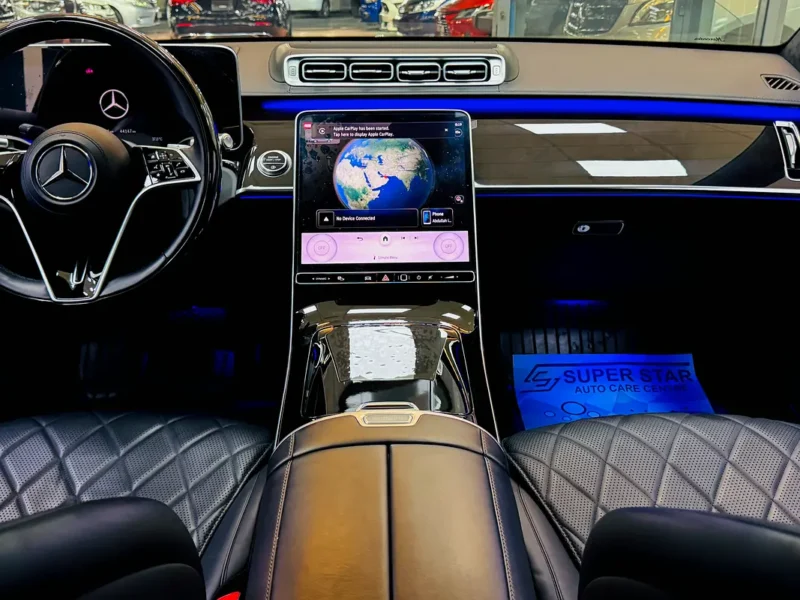2021 Mercedes-Benz S-Class S 500 L 4MATIC 3.0 Litres Inline-6 Turbo Petrol Engine White Black Sedan