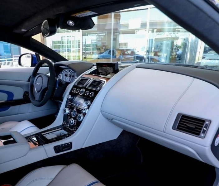 2015 Aston Martin Vantage 6.0 Litres 12 Cylinders Petrol Engine Blue White Coupe GCC Specs