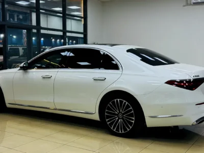 2021 Mercedes-Benz S-Class S 500 L 4MATIC 3.0 Litres Inline-6 Turbo Petrol Engine White Black Sedan