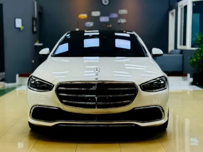 2021 Mercedes-Benz S-Class S 500 L 4MATIC 3.0 Litres Inline-6 Turbo Petrol Engine White Black Sedan