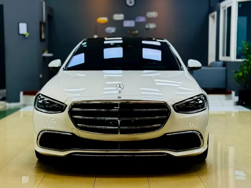 2021 Mercedes-Benz S-Class S 500 L 4MATIC 3.0 Litres Inline-6 Turbo Petrol Engine White Black Sedan