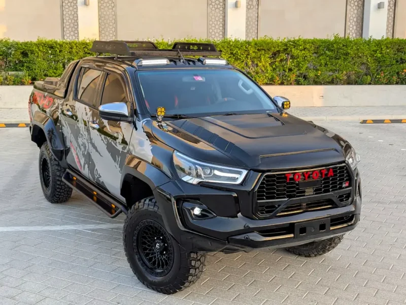 2020 Toyota Hilux GR Sport Facelifted 2026 2.7 Litres V4 Petrol Engine Black Pickup Truck GCC Specs