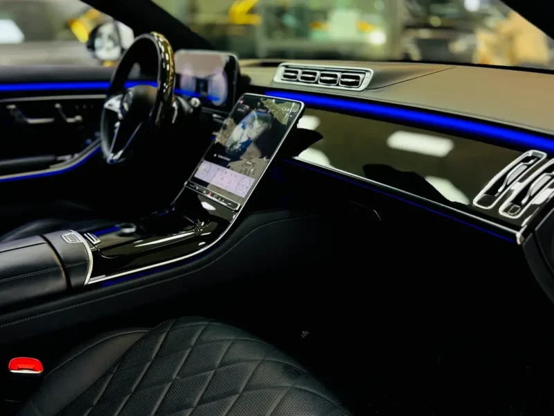 2021 Mercedes-Benz S-Class S 500 L 4MATIC 3.0 Litres Inline-6 Turbo Petrol Engine White Black Sedan
