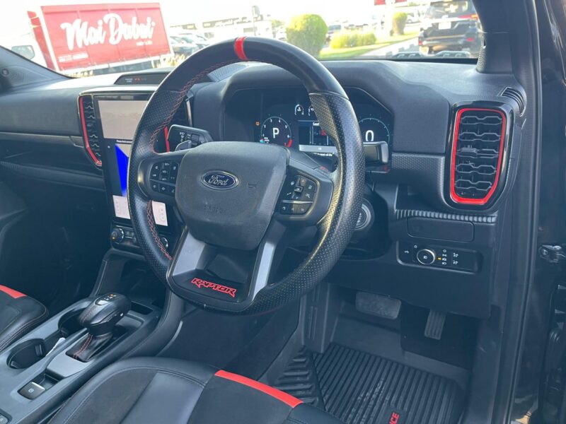 2024 Ford Ranger Raptor 3.0-liter twin-turbocharged EcoBoost V6 Engine Black Pickup Camping Truck
