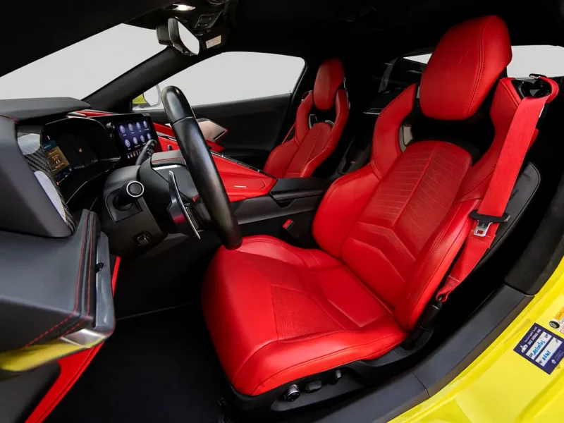 2022 Chevrolet Corvette Stingray 3LT 8 Cylinders Petrol Engine Yellow Red Sports Car GCC Specs