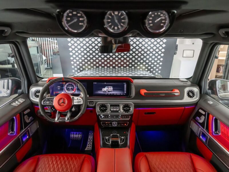 2021 Mercedes-Benz G-Class G800 Brabus 800 Kit 4.0L 8 Cylinders Engine Grey Red SUV European Specs