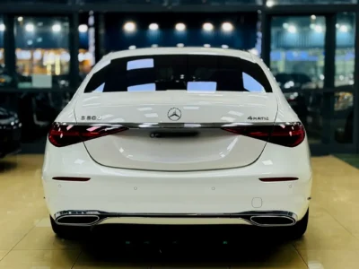 2021 Mercedes-Benz S-Class S 500 L 4MATIC 3.0 Litres Inline-6 Turbo Petrol Engine White Black Sedan