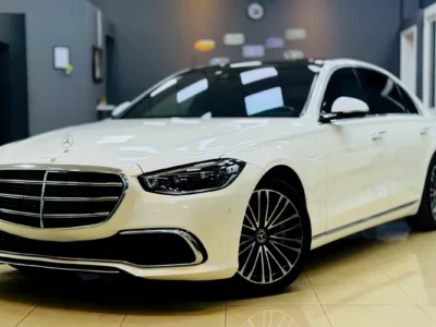 2021 Mercedes-Benz S-Class S 500 L 4MATIC 3.0 Litres Inline-6 Turbo Petrol Engine White Black Sedan