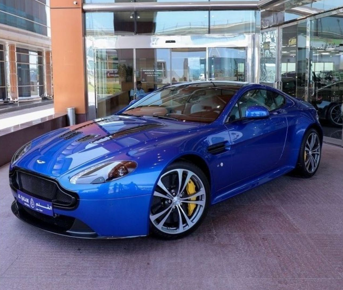 2015 Aston Martin Vantage 6.0 Litres 12 Cylinders Petrol Engine Blue White Coupe GCC Specs