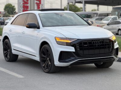2019 Audi Q8 55 TFSI quattro 3.0-liter turbocharged V6 Petrol Engine White Black SUV FULL OPTION