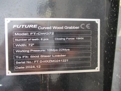 2024 Future FT-CWG72 Skid Steer Grapple