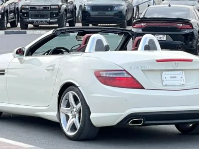 2012 Mercedes-Benz SLK-Class SLK 350 6 Cyinders Petrol Engine White Red Hard Top Convertible