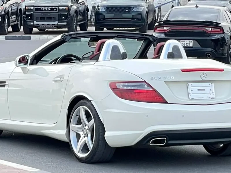 2012 Mercedes-Benz SLK-Class SLK 350 6 Cyinders Petrol Engine White Red Hard Top Convertible