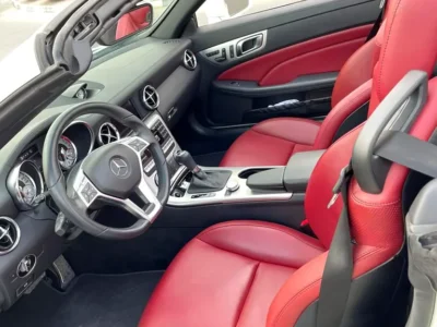 2012 Mercedes-Benz SLK-Class SLK 350 6 Cyinders Petrol Engine White Red Hard Top Convertible