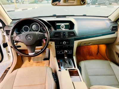 2009 Mercedes-Benz E-Class E 350 6 Cylinders Petrol Engine White Beige Coupe Japanese Specs