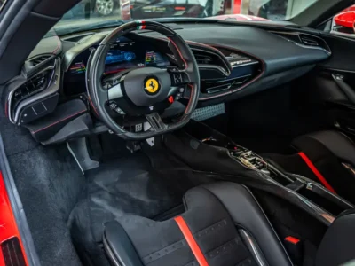 2021 FERRARI SF90 STRADLE ASSETTO FIORANO 8 Cylinders Hybrid Engine Red Black Coupe Automatic