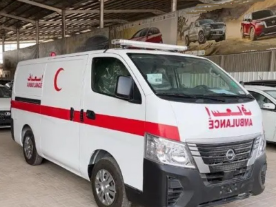 2023 Nissan Urvan Ambulance 2.5 Litres 4 Cylinders Petrol Engine White Grey Van GCC Specs