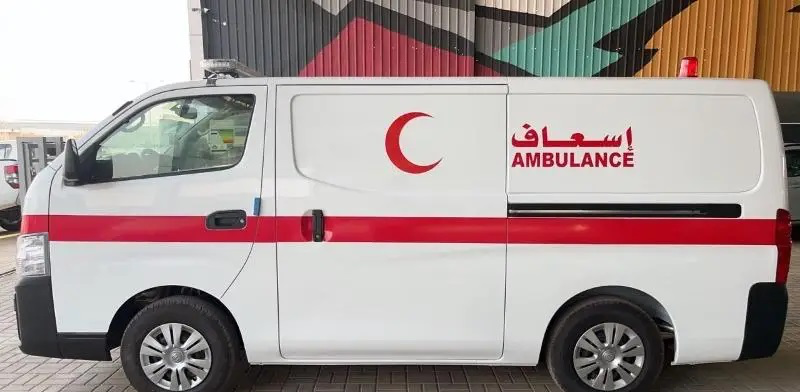 2023 Nissan Urvan Ambulance 2.5 Litres 4 Cylinders Petrol Engine White Grey Van GCC Specs