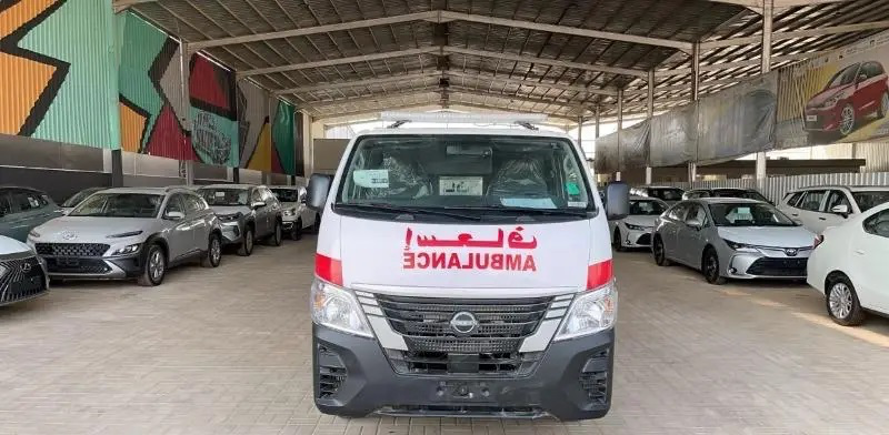 2023 Nissan Urvan Ambulance 2.5 Litres 4 Cylinders Petrol Engine White Grey Van GCC Specs