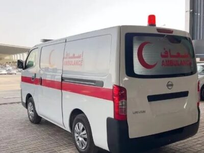 2023 Nissan Urvan Ambulance 2.5 Litres 4 Cylinders Petrol Engine White Grey Van GCC Specs