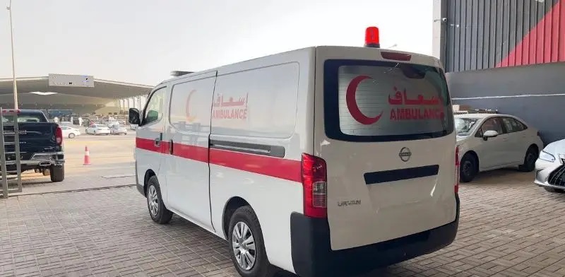 2023 Nissan Urvan Ambulance 2.5 Litres 4 Cylinders Petrol Engine White Grey Van GCC Specs