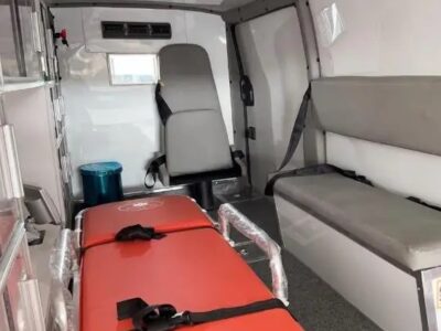 2023 Nissan Urvan Ambulance 2.5 Litres 4 Cylinders Petrol Engine White Grey Van GCC Specs