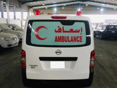 2023 Nissan Urvan Ambulance 2.5 Litres 4 Cylinders Petrol Engine White Grey Van GCC Specs