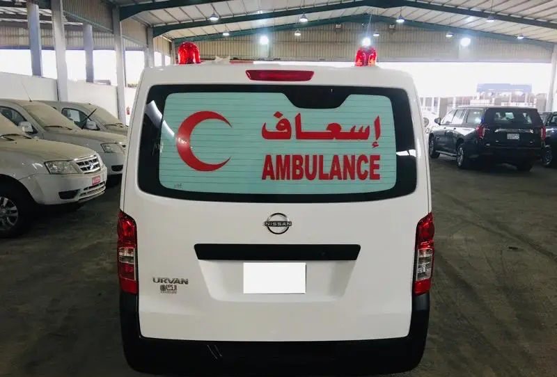 2023 Nissan Urvan Ambulance 2.5 Litres 4 Cylinders Petrol Engine White Grey Van GCC Specs