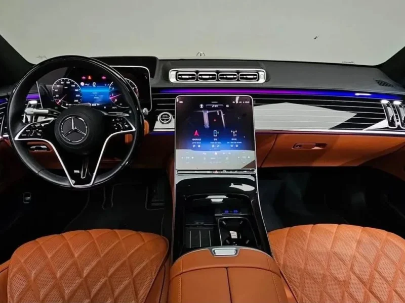 2022 Mercedes Benz S 580 L 4M EXCLUSIVE 4.0L 8 Cylinders Petrol Engine Black Brown Sedan