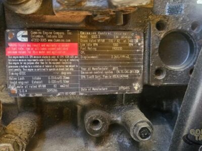 2015 VERMEER BC1200XL Brush Chipper 4 Cylinder Cummins 3.3L Diesel Engine Yellow