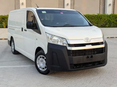 2022 Toyota Hiace Panel 4 Cylinders Petrol Engine White Grey Van Manual Fully Maintained GCC