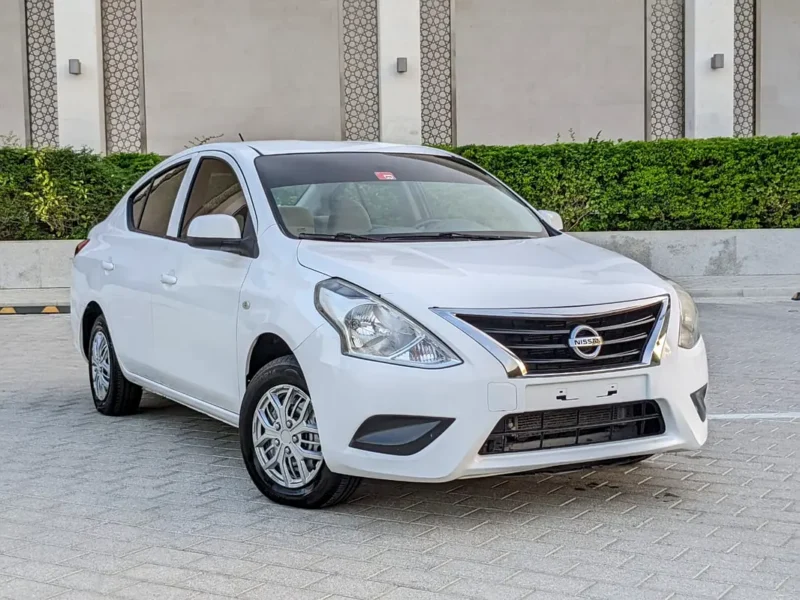 2018 Nissan Sunny EX Super Saloon 4 Cylinders Petrol Engine White Beige Family Sedan GCC Specs