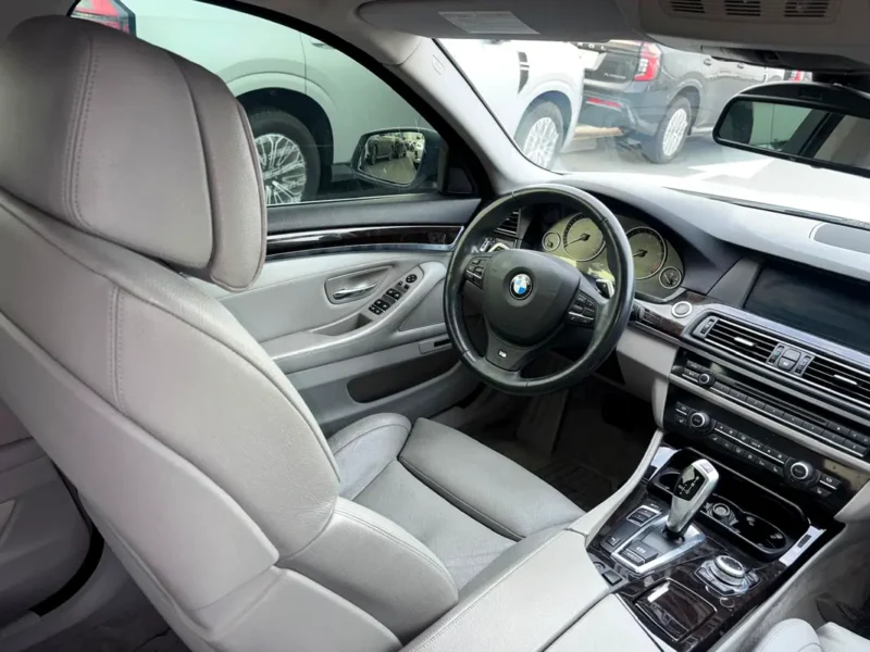 2011 BMW 5-Series 550i 8 Cylinders Petrol Engine White Beige Sedan Japanese Specs