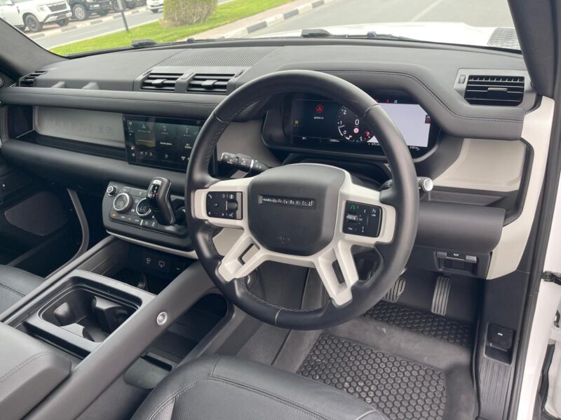 2024 Land Rover Defender 3.0-Liter Turbocharged 6 Cylinders Petrol Engine White Black SUV