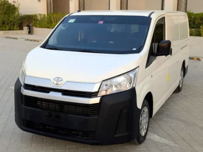 2022 Toyota Hiace Panel 4 Cylinders Petrol Engine White Grey Van Manual Fully Maintained GCC