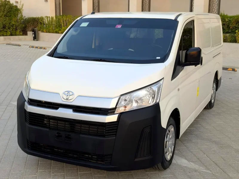 2022 Toyota Hiace Panel 4 Cylinders Petrol Engine White Grey Van Manual Fully Maintained GCC
