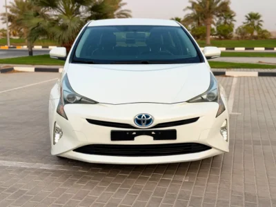 2017 Toyota Prius Eco 4 Cylinders Hybrid Engine White Black Hatchback Extremely Fuel Efficient