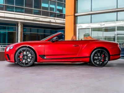 2023 Bentley Continental GTC S 8 Cylinders Petrol Engine Red Tan Soft Top Convertible Automatic
