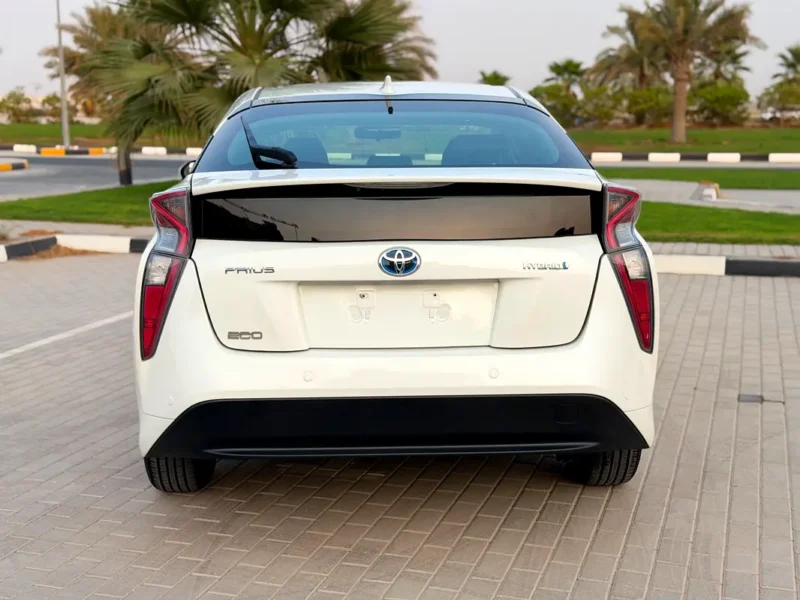 2017 Toyota Prius Eco 4 Cylinders Hybrid Engine White Black Hatchback Extremely Fuel Efficient