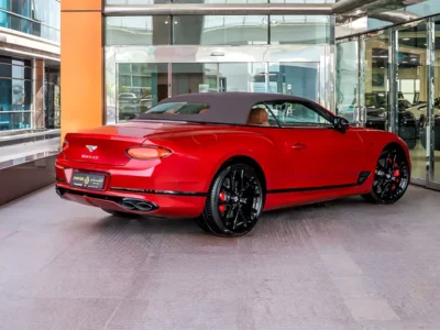 2023 Bentley Continental GTC S 8 Cylinders Petrol Engine Red Tan Soft Top Convertible Automatic