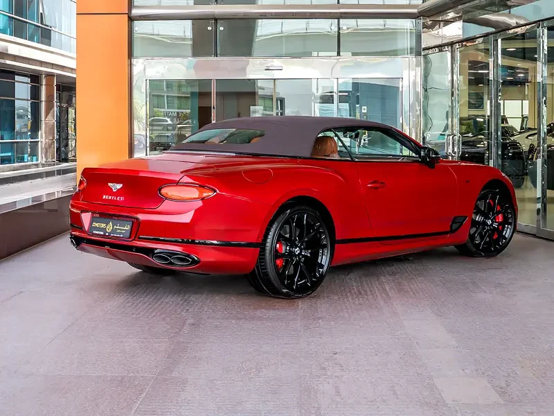 2023 Bentley Continental GTC S 8 Cylinders Petrol Engine Red Tan Soft Top Convertible Automatic