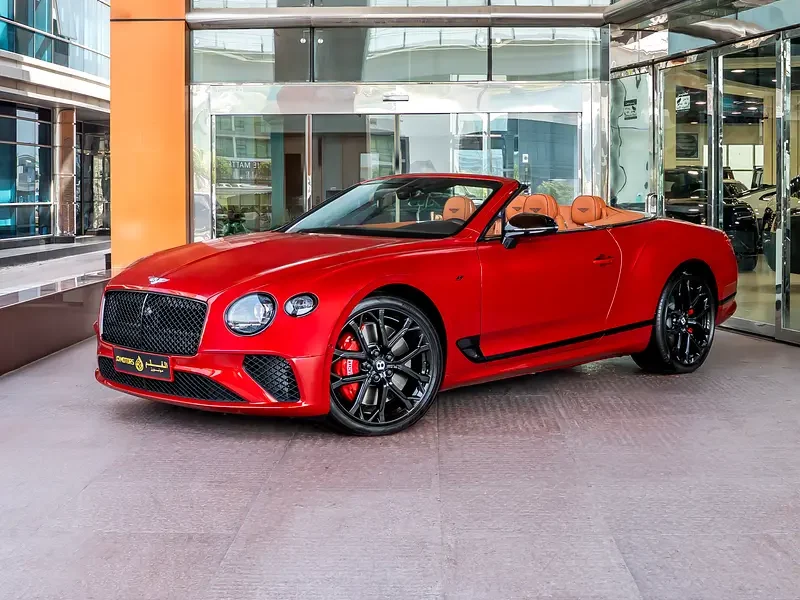 2023 Bentley Continental GTC S 8 Cylinders Petrol Engine Red Tan Soft Top Convertible Automatic