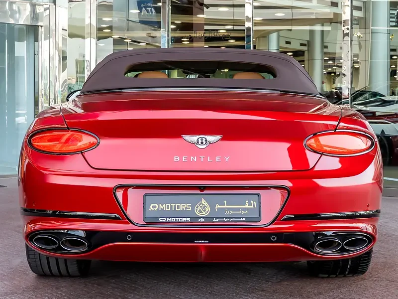 2023 Bentley Continental GTC S 8 Cylinders Petrol Engine Red Tan Soft Top Convertible Automatic