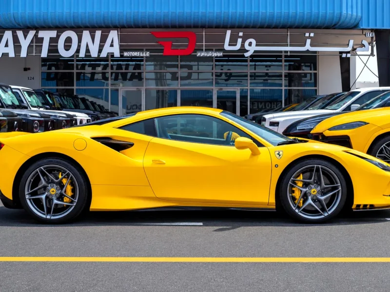 2021 Ferrari F8 Tributo 8 Cylinders Petrol Engine Yellow Blue Coupe FULL CARBON FIBER