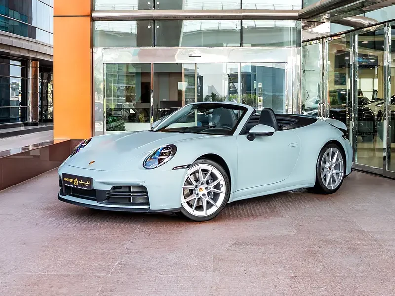 2025 Porsche 911 Carrera 3.0l Twin Turbo 6 Cylinders Engine Green Black Soft Top Convertible