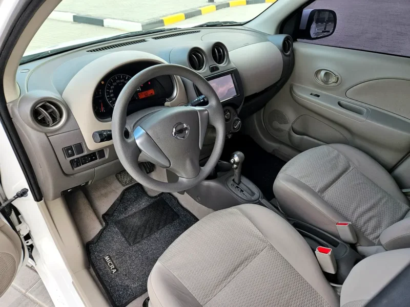 2020 Nissan Micra SL 4 Cylinders Petrol Engine GCC White Beige Single Hand Driven Hatchback